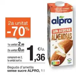 BonpreuEsclat ALPRO Beguda d'ametlla oferta