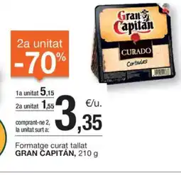 BonpreuEsclat GRAN CAPITÁN Formatge curat tallat oferta