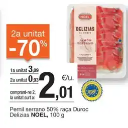 BonpreuEsclat NOEL Pernil serrano 50% raça Duroc Delizias oferta