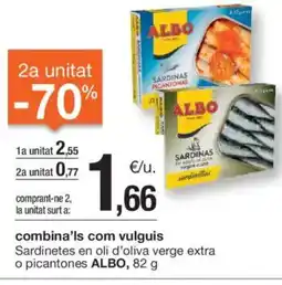 BonpreuEsclat ALBO Sardinetes en oli d'oliva verge extra o picantones oferta