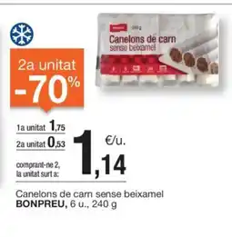 BonpreuEsclat BONPREU Canelons de carn sense beixamel oferta