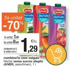 BonpreuEsclat JUVER Nèctar sense sucres afegits assortiments oferta