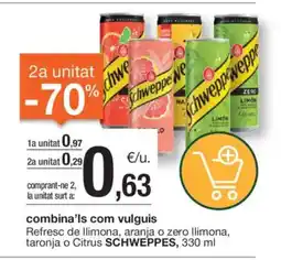 BonpreuEsclat SCHWEPPES Refresc de llimona, aranja o zero llimona, taronja o Citrus oferta