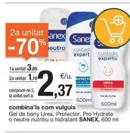 BonpreuEsclat SANEX Gel de bany Urea, Protector, Pro Hydrate o neutre nutritiu o hidratant oferta