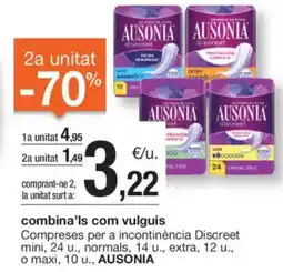 BonpreuEsclat AUSONIA Compreses per a incontinència Discreet mini oferta