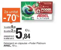 BonpreuEsclat ARIEL Detergent en càpsules +Poder Platinum oferta