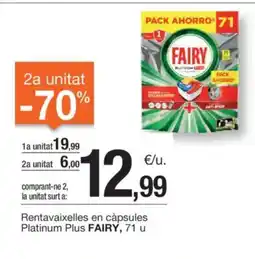 BonpreuEsclat FAIRY Rentavaixelles en càpsules Platinum Plus oferta