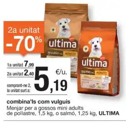 BonpreuEsclat ULTIMA Menjar per a gossos mini adults de pollastre oferta