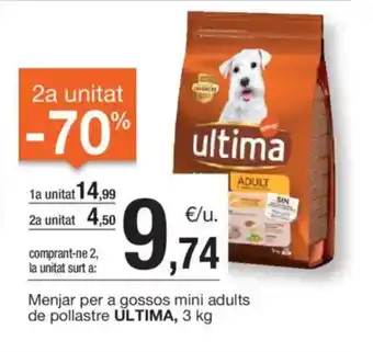 BonpreuEsclat ULTIMA Menjar per a gossos mini adults de pollastre oferta