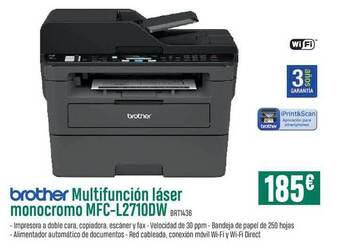 PCBox Brother Multifunción láser monocromo MFC-L2710DW oferta