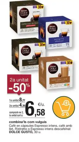 BonpreuEsclat DOLCE GUSTO Cafè en càpsules espresso intens, cafè amb llet, Ristretto o Espresso intens descafeinat oferta