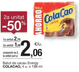 BonpreuEsclat COLACAO Batut de cacau Energy oferta