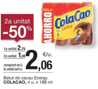BonpreuEsclat COLACAO Batut de cacau Energy oferta