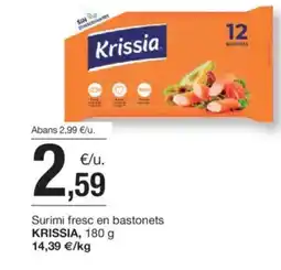 BonpreuEsclat KRISSIA Surimi fresc en bastonets oferta