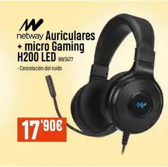 PCBox Netway Auriculares + Micro Gaming H200 LED NW3477 oferta