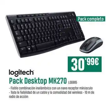 PCBox Logitech Pack Desktop MK270 L0G965 oferta