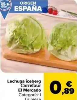 Carrefour Lechuga iceberg Carrefour El Mercado oferta