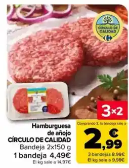 Carrefour CÍRCULO DE CALIDAD Hamburguesa de añojo oferta
