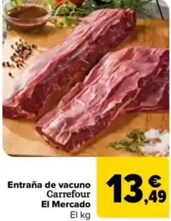 Carrefour Entraña de vacuno Carrefour El Mercado oferta