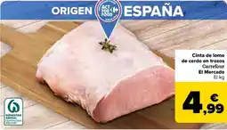 Carrefour Cinta de lomo de cerdo en trozos Carrefour El Mercado oferta