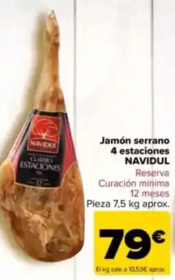 Carrefour NAVIDUL Jamón serrano 4 estaciones oferta