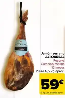 Carrefour ALTORREAL Jamón serrano oferta