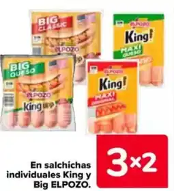 Carrefour ELPOZO En salchichas individuales King y Big oferta