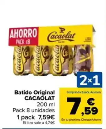Carrefour CACAOLAT Batido Original oferta