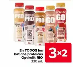 Carrefour RÍO En todos los batidos proteicos optimilk oferta