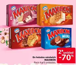 Carrefour MAXIBÓN En helados sándwich oferta