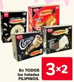Carrefour FILIPINOS En todos los helados oferta