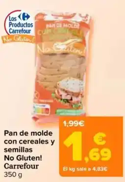 Carrefour Pan de molde con cereales y semillas No Gluten! Carrefour oferta