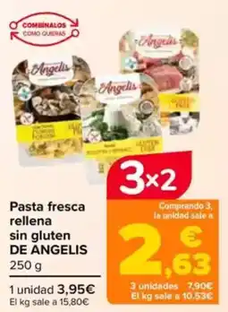 Carrefour DE ANGELIS Pasta fresca rellena sin gluten oferta