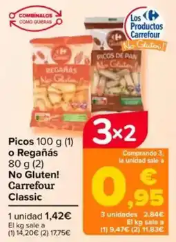 Carrefour Picos o Regañás No Gluten! Carrefour Classic oferta