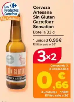 Carrefour Cerveza Artesana Sin Gluten Carrefour Sensation oferta