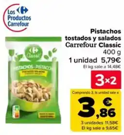 Carrefour Pistachos tostados y salados Carrefour Classic oferta