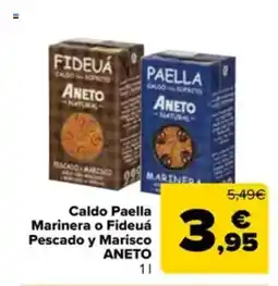 Carrefour ANETO Caldo Paella Marinera o Fideuá Pescado y Marisco oferta