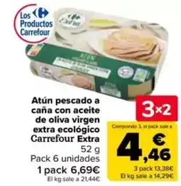 Carrefour Atún pescado a caña con aceite de oliva virgen extra oferta