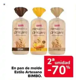 Carrefour BIMBO En pan de molde Estilo Artesano oferta