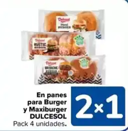 Carrefour DULCESOL En panes para burger y maxiburger oferta