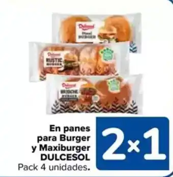 Carrefour DULCESOL En panes para burger y maxiburger oferta