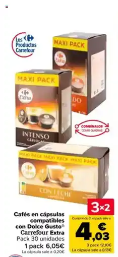 Carrefour Cafés en cápsulas compatibles con Dolce Gusto® Carrefour Extra oferta