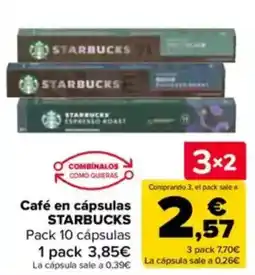 Carrefour STARBUCKS Café en cápsulas oferta