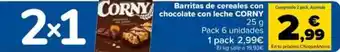 Carrefour CORNY Barritas de cereales con chocolate con leche oferta