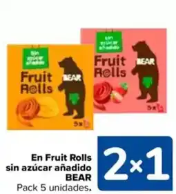Carrefour BEAR En Fruit Rolls sin azúcar añadido oferta