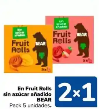 Carrefour BEAR En Fruit Rolls sin azúcar añadido oferta