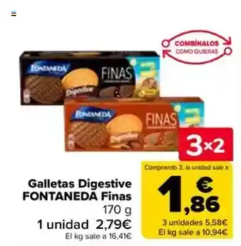 Carrefour FONTANEDA Galletas Digestive Finas oferta