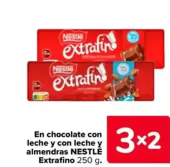 Carrefour NESTLÉ En chocolate con leche y con leche y almendras Extrafino oferta