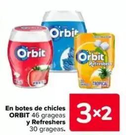 Carrefour ORBIT En botes de chicles y Refreshers oferta