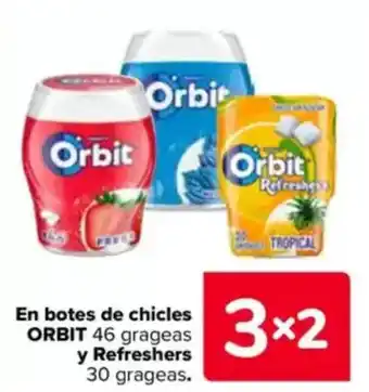 Carrefour ORBIT En botes de chicles y Refreshers oferta